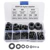 550Pcs Black Flat Washer Assortment Kit Sealing Washers for Screw Bolt  Electrical Connection