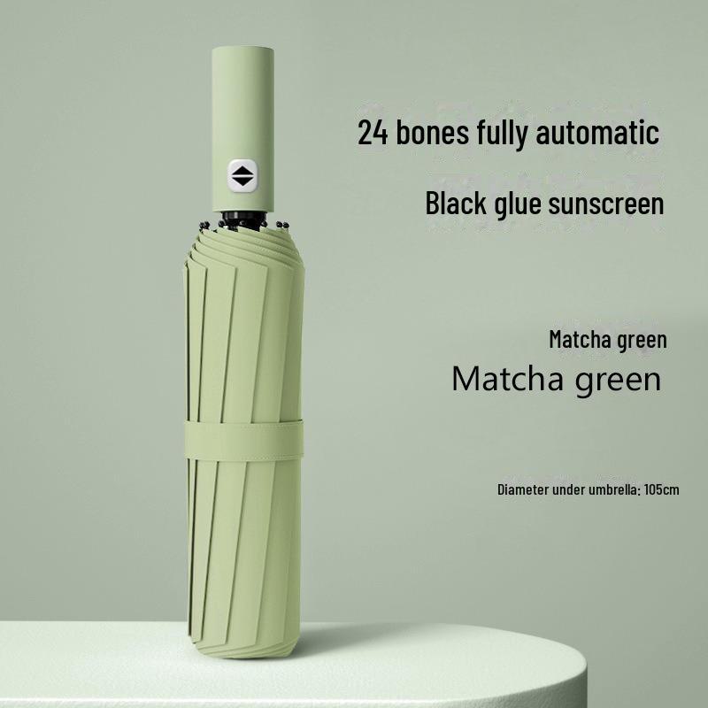 Automated 24-Bone Folding Umbrella, High-Grade Men's Dual-Use for Sun and Rain