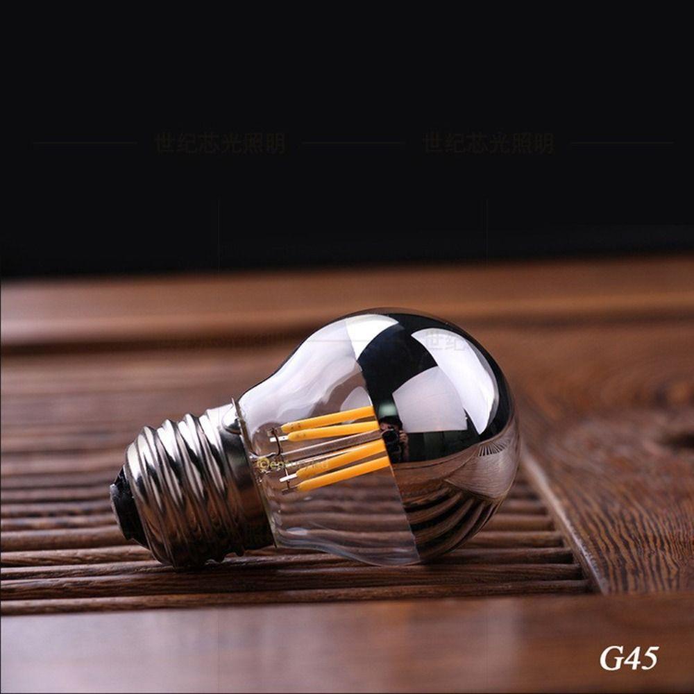 

E12/E14/E26/E27 LED Light Bulb semi-plated Light Bulb 2023 Crystal Light Bulb Warm White E27 220V-4W-Silver-plated top