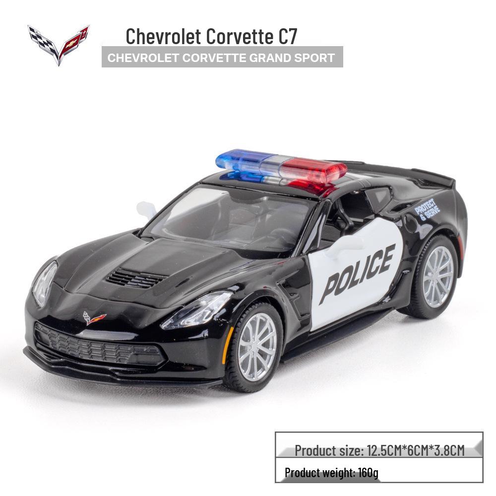 Boxed 1:36 Alloy American Mustang Rambo Police Car Toy Model for Kids