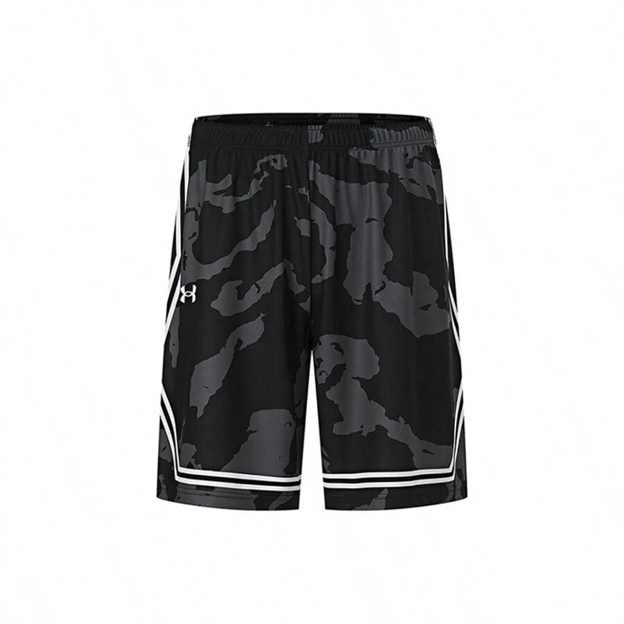Under Armour Logo Print Breathable Sleeveless Tank Top Fitness Running Sports Shorts Basketball Set Men Sets Black 23500102-001+24500210-001