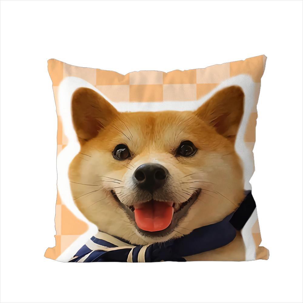 Shiba Inu Pillow Case For Car Sofa Decorative Home Doublesided Print Plush Square Throw Pillow Cushion Cover