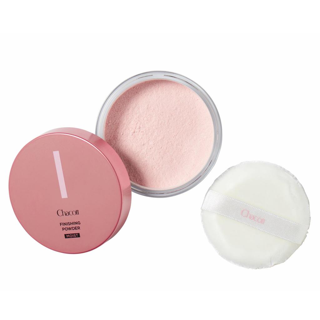 Chacott Finishing Powder Moist C, 10g with Puff, Color Control, Moisturizing, Color: 780 Pearl Pink
