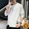 New Spring and Autumn Men's Sweatshirt Casual and Versatile Young Handsome Long-sleeved T-shirt Round Neck Men's Clothing