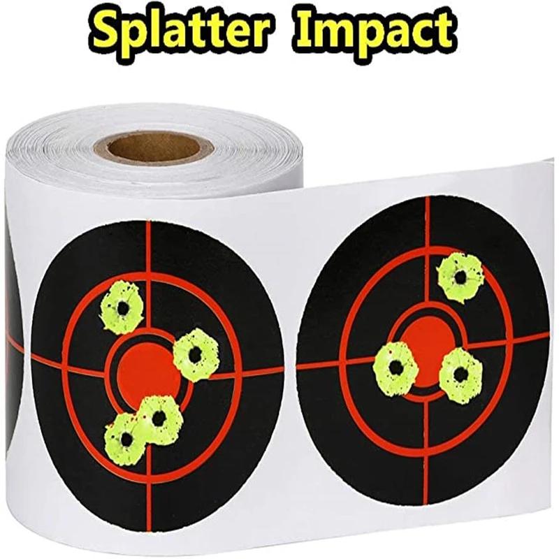 3"/7.60cm100pcs/roll Reactive Shooting Sticker Self-adhesive Splash and Target Sticker