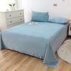 Solid Color Milk Velvet Bed Sheet and Pillowcases Winter Warm Thick Flannel Flat Bedsheet Sets Double Size Soft Plush Bedspread