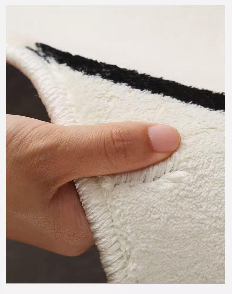 Cartoon Acrylic Fluffy Cute Cat Bedside Blanket Bedroom Rug Absorbent Non-slip Floor Mat Cool-resistant Slip-resistant