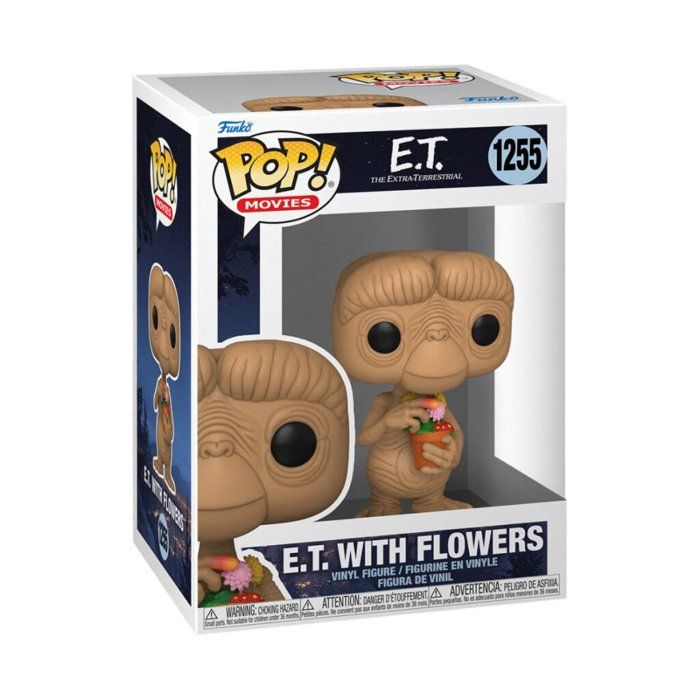 Figurine funko pop! - gamestop ltd - e.t. 40th - e.t. avec des fleurs - pvc - 9 cm