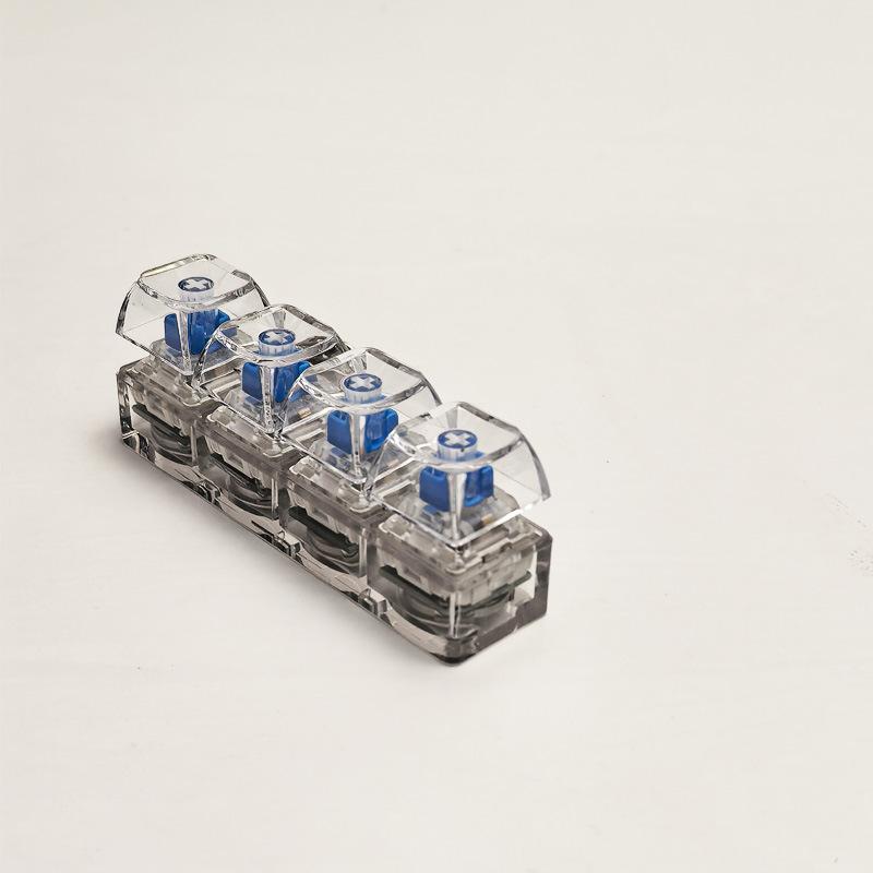 Glowing Button Finger Fidget Keychain - Stress Relief Toy, Anxiety Relief Sensory Fidget Toy, Portable Squeeze Toy for Adults and Kids