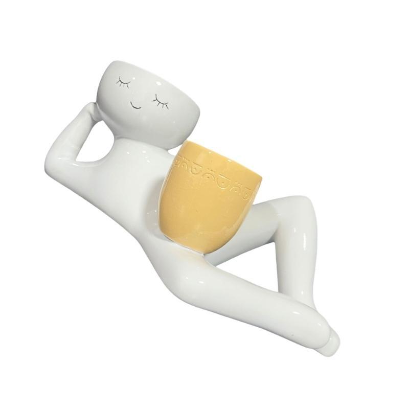 Ceramic Small Figures Creative Potted Plant Decors Desk Decoration Bathroom Decoration Home Creative Craft Ornament