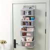 1pc Baby Product Storage Hanging Bag Four Grid Hanging Storage Bag Children's Products Toy Storage Door Frame Hanging Bag