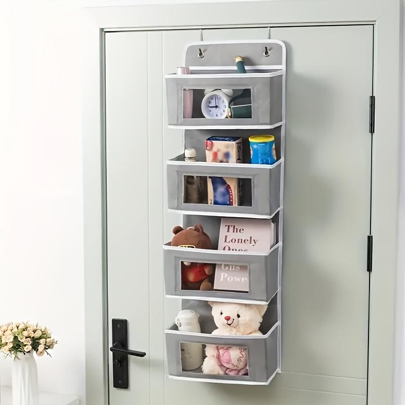 1pc Baby Product Storage Hanging Bag Four Grid Hanging Storage Bag Children's Products Toy Storage Door Frame Hanging Bag