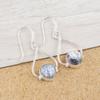 Dendritic Opal Gemstone Jewelry, Handmade Silver Earrings, 925 Sterling Silver Meditation Jewelry Gift For Her