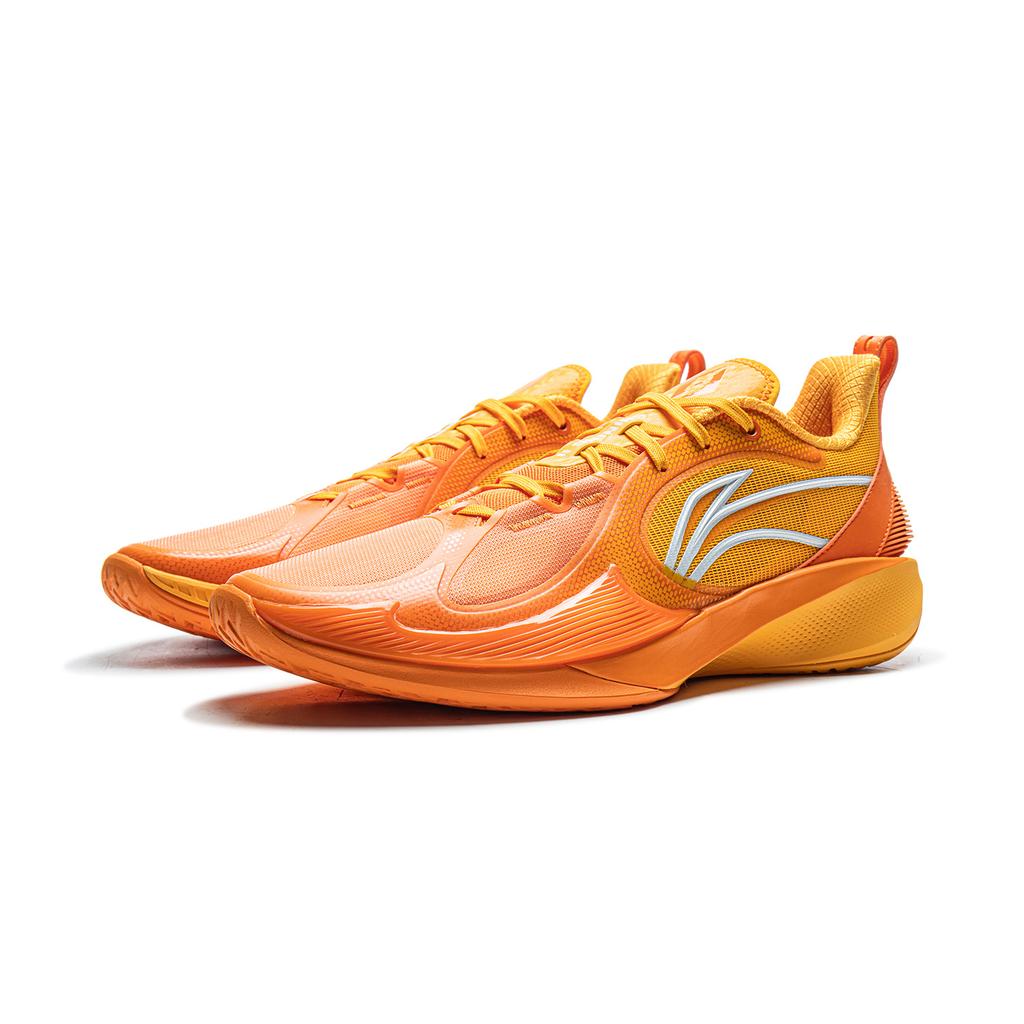 New LiNing Speed Ling 2 Cushioning, Wear Resistant Low Top Basketball Shoes Men's Sun Orange Medium Yellow ABPV003-3