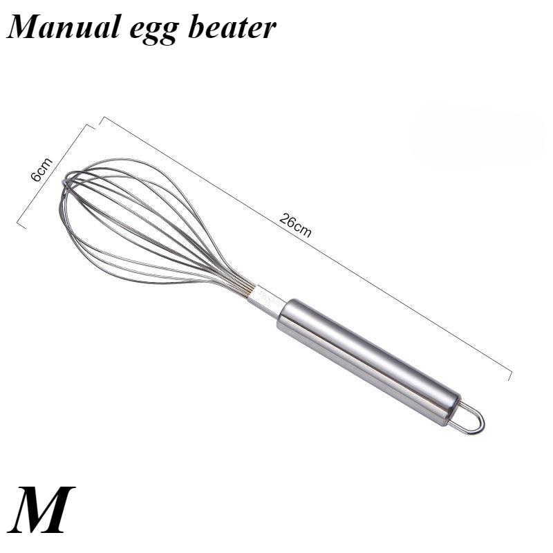 Egg Beater Stainless Steel Manual Mixer Self-Turning Cream Utensils Kitchen Mixer Egg Tools
