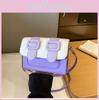 Trendy Urban Minimalist Pu Material Small Size Color-block Shoulder Bag For Daily Matching Orange