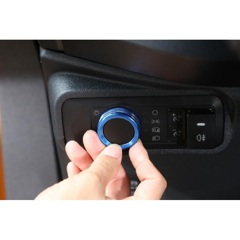 Blue Headlight Switch Knob Trim Ring Cover for Ford Bronco & Sports/F150 -25