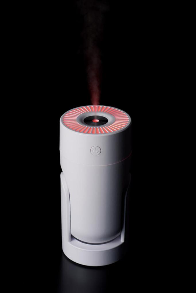 Marutatsu Desktop Adjustable LED Rhythm Spray White Humidifier, USB, Personal, Angle, Light, Mode,