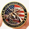 25th Anniversary USMC Sniper Gold-Plated Colorized Commemorative Medal Coin