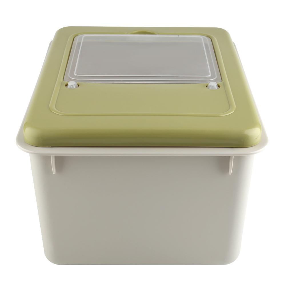 Portable Rice Storage Bin Kitchen Plastic Cereal Grain Bean Food Storing Box Food Container(#2)