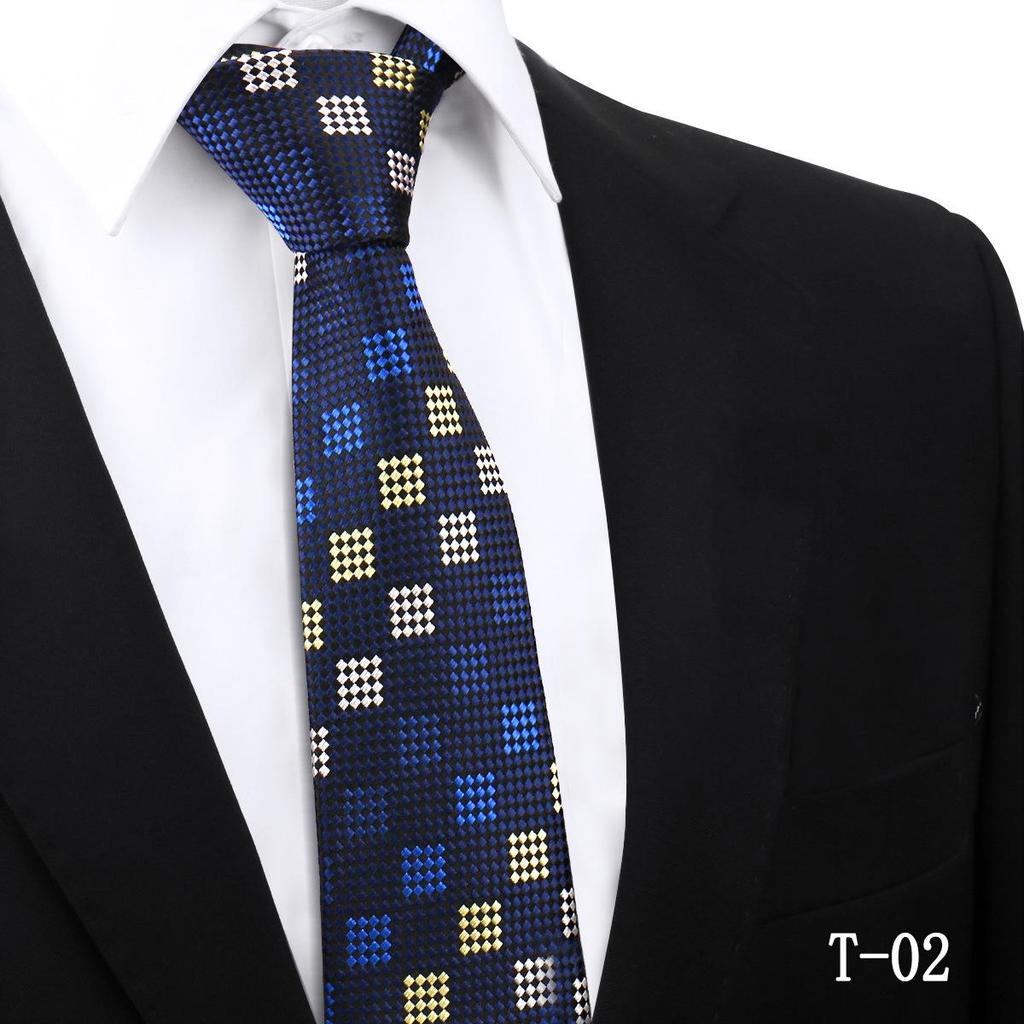 Handmade Paisley Stripe Jacquard Polyester Tie, 7.5cm