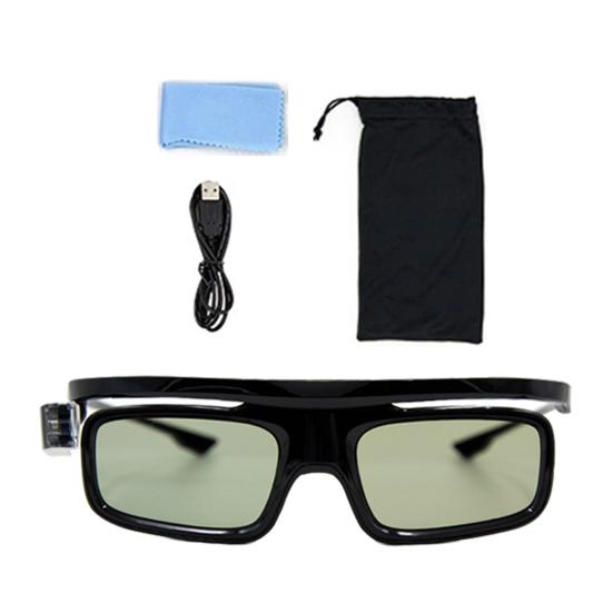 GL1800 3D Glasses Lightweight High-definition Image PC Black Active Shutter 3D Eyeglasses for DLP LINK 3D Projectors/TVs