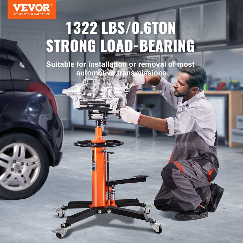 SucceBuy Transmission Jack 1322 LBS Hydraulic Telescoping Transmission Jack 32 -67  High Lift Floor Jack Stand Lift Hoist Garage
