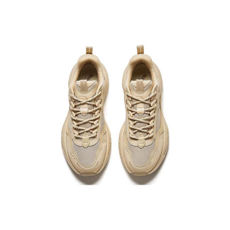 Anta Star Cushioning Breathable Low-Top Chunky Sneakers Men's Natural Wood Color Sneakers 912348837-2