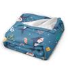 cute sharks Flannel Blanket  Soft Durable Throw Blanket for Outdoor Picnic Fashion Bedspread Sofa Bed Cover