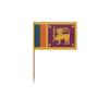 Sri Lanka Flag Toothpicks - 10 Cm - 100 Pieces - Adhesive Plastic - Bamboo Stick -