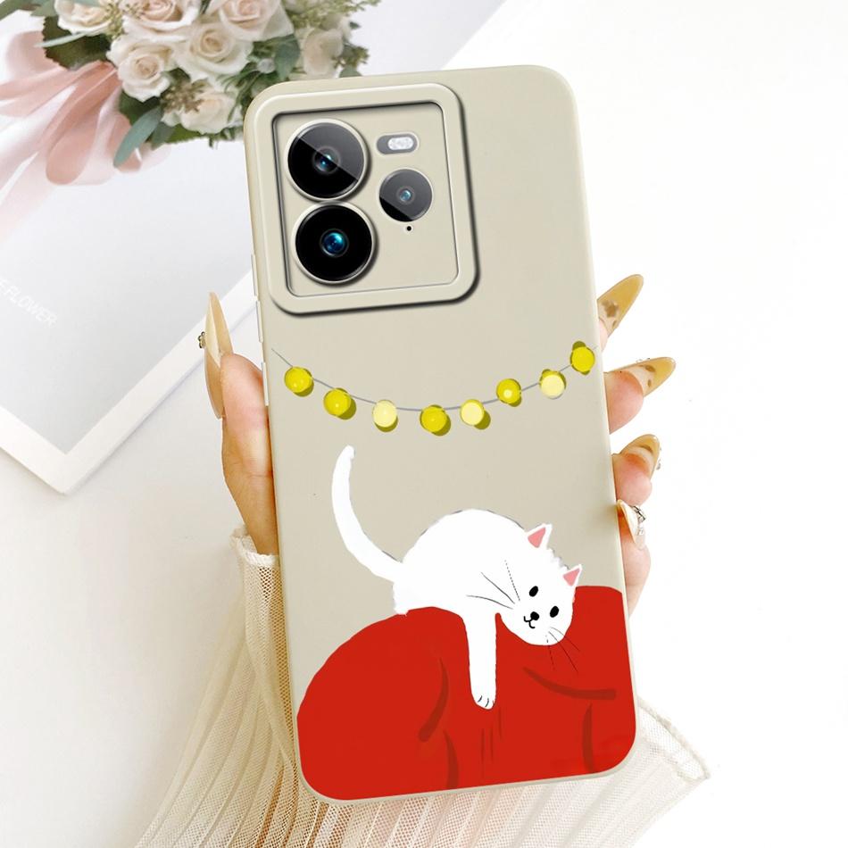 For Realme GT 7 Pro Cute Cat Flower Cartoon Phone Case For Realme GT7 Pro RMX5010 Shockproof Soft Silicone Covers Bumpers