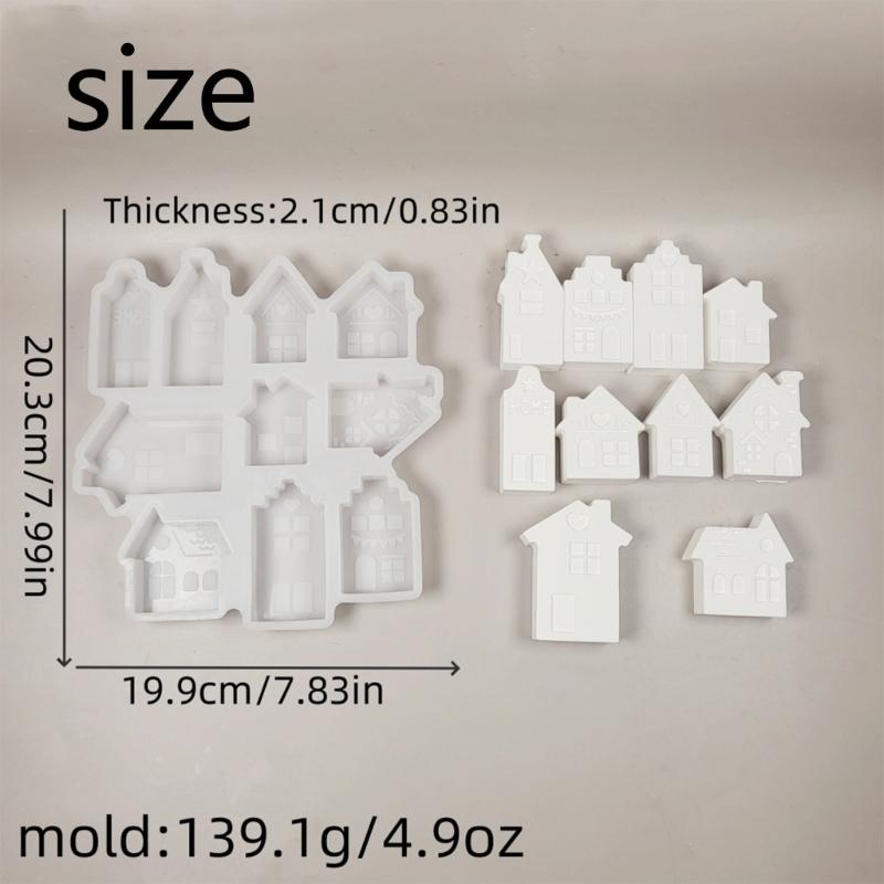 Reusable Silicone Moulds Small House Shape Silicone Texture Perfect for Hand-Making Enthusiasts and Family Activity