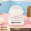 Compact Electric Egg Boiler: Multi-functional Steamer, Anti-dry Burning, Automatic Cut-off—Perfect for 1-Person Custards & Boiling.