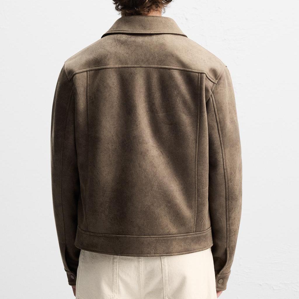 ZARA Jackets & Coats Men's Brown 03548290-35