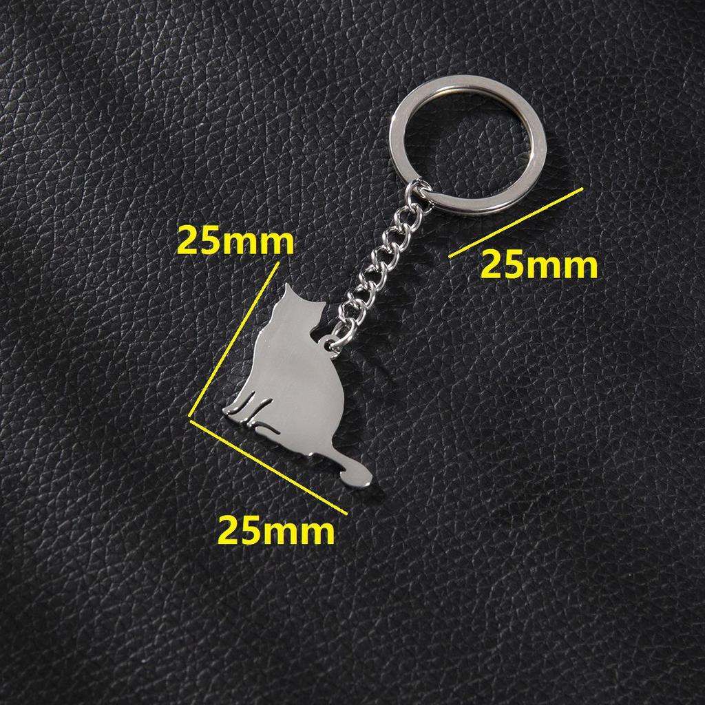 Cartoon Animal Cat Keychain: Cute, Bright Surface Pendant