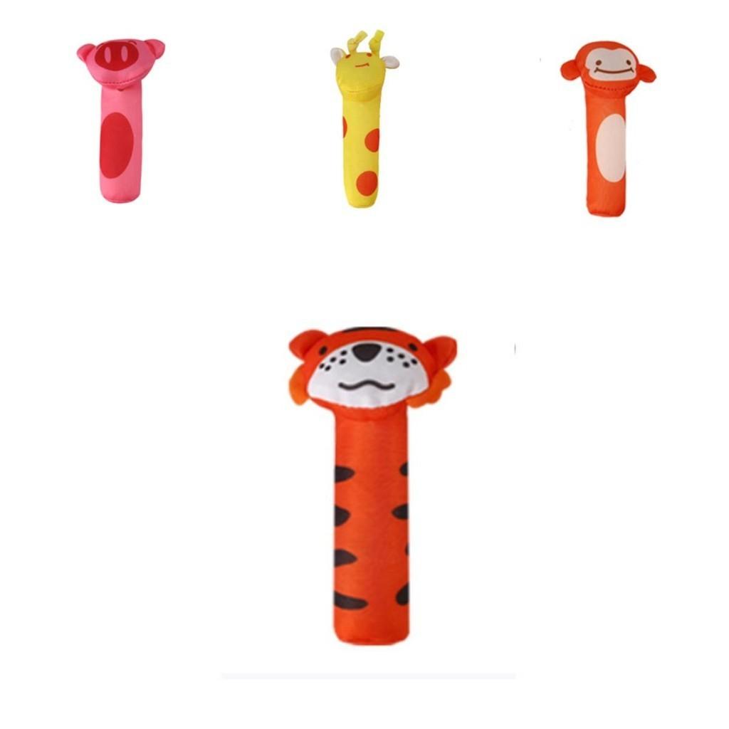 Cute Animal Bell Rattle Plush Toy For Soothing And Visual Development Of Newborns