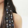 16pcs Dread Locks Dreadlocks Beads Evil Eye Hair Braid Tubes Hollow Out Hair Ring  Women