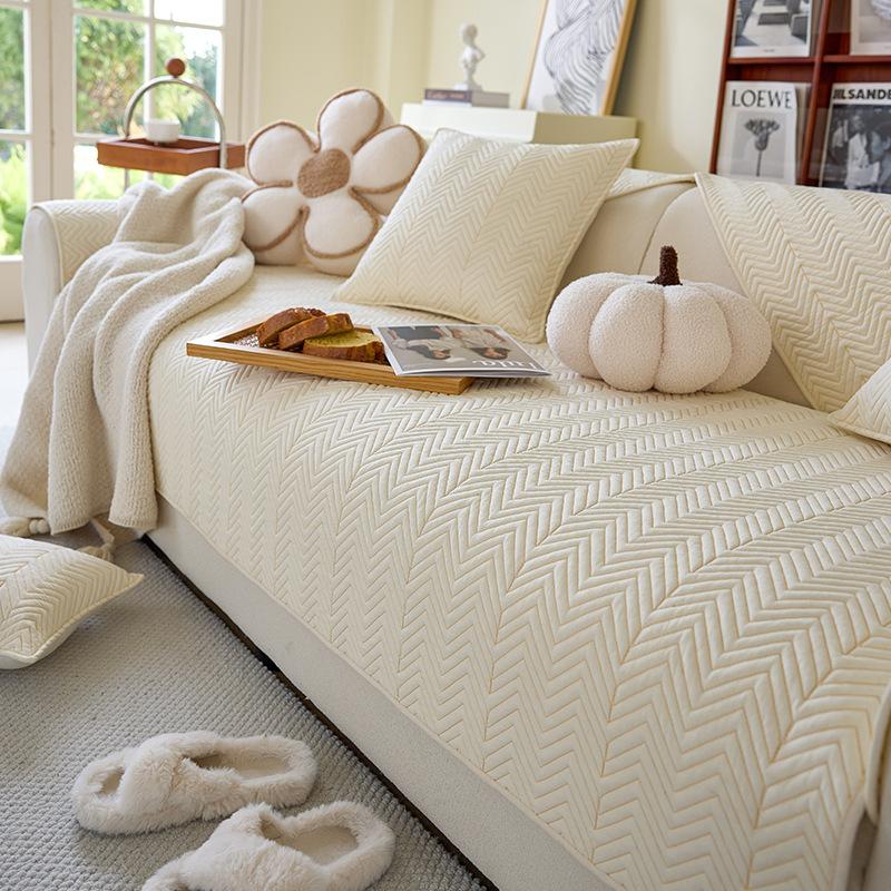 

Cream Wind Sofa Cushion Universal In All Seasons New Fixed Non-Slip Seat Cushion High-End Sofa Cover Cover Cloth 70*70cm
