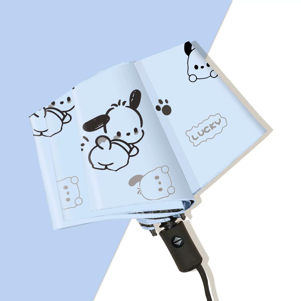 Student Safety Anti-Rebound Children's Umbrella for Girls, Dual-Use for Sun and Rain, Foldable Automatic Umbrella for School Use