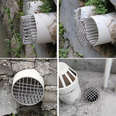 Round Roof Floor Drain Stainless Steel Anti-blocking Balcony Drainage Cover Large Displacement Rooftop Rain Pipe Cap