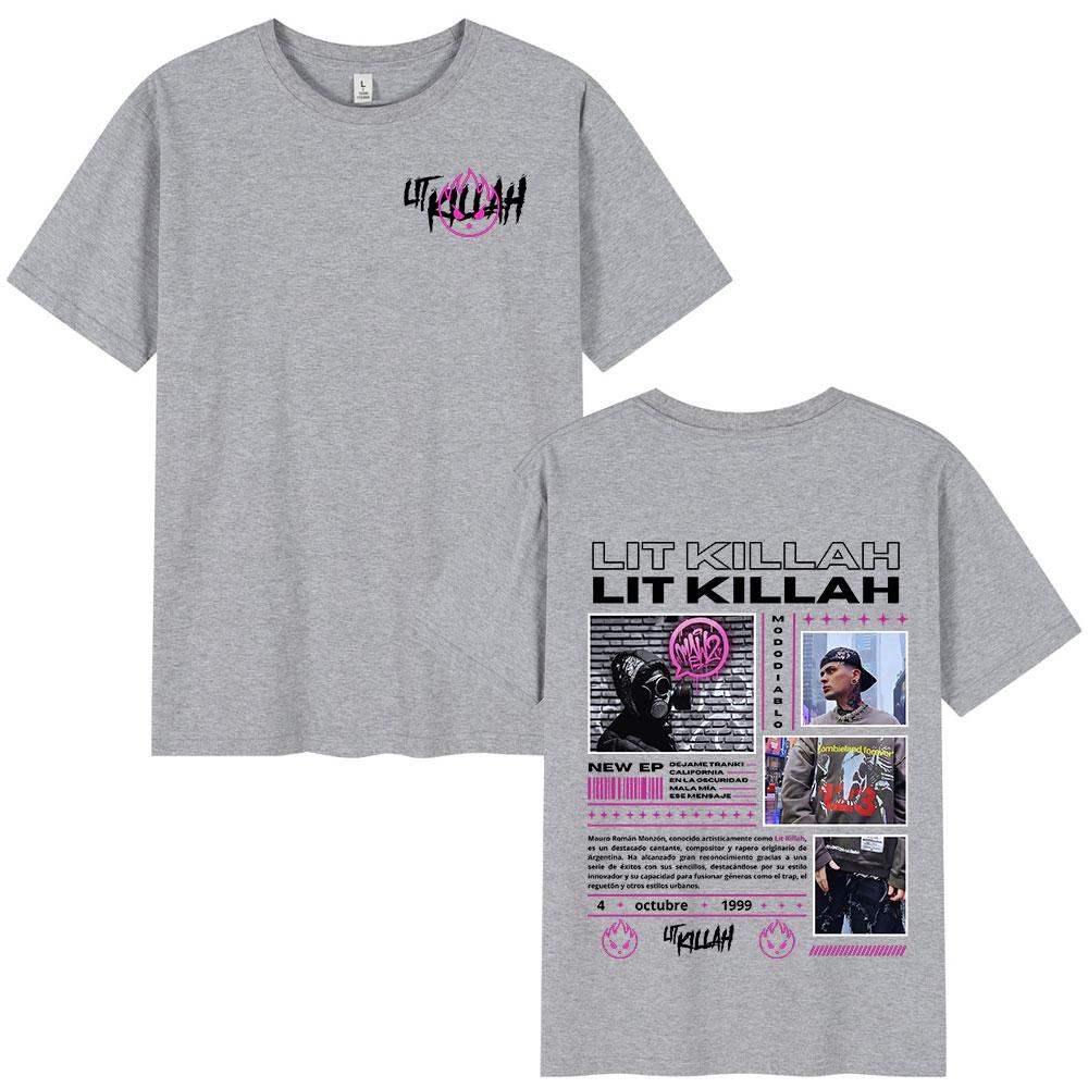Rapper Lit Killah MAWZ Album Tshirt Tour Merch Short Sleeve Tee Shirt Unisex Women Clothing Cotton Loose Soft Tshirts Streetwear