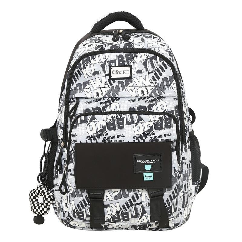 

Студентський шкільний легкий рюкзак великої ємності Спортивний рюкзак Graffiti білий