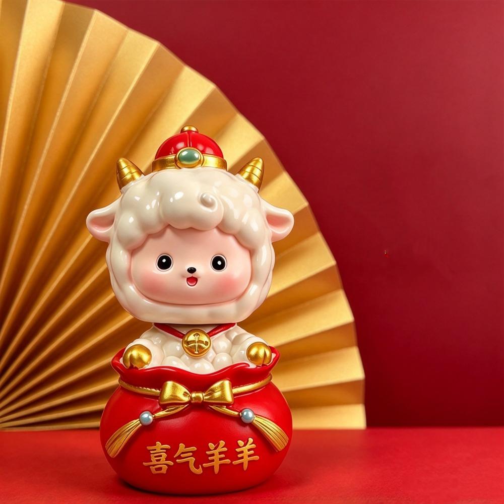 Shaking Head Year Of The Goat Ornament Cartoon Lucky Decor Spring Festival