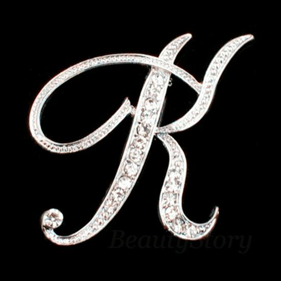 Versatile Rhinestone Alphabet Brooch: Men's Metal Lapel Pin Badge