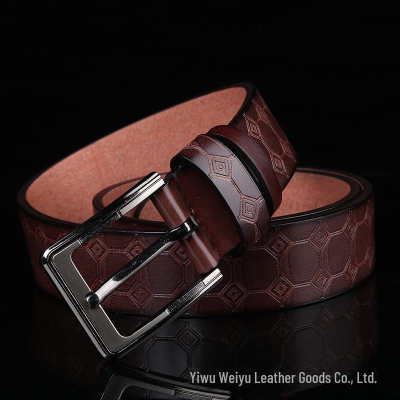 Men's Trendy All-Match PU Belt with Alloy Pin Buckle for Jeans