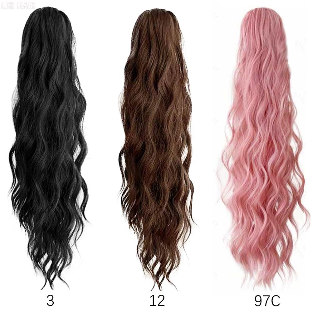 MERISIHAIR Synthetic Ponytail Extension Claw Curly Wavy Clip In Hairpiece Ponytail Hair Extensions Long Pony Tail For Women