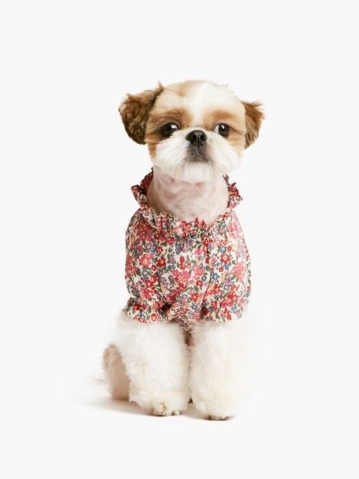 

PET AROUND Floral Blouse Red SM