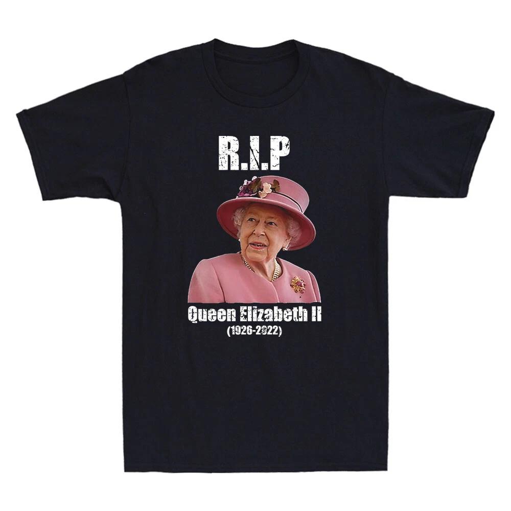 Men s and Women s T-shirts R.I.P Queen Of England Elizabeth II 1926 2022 T Shirt -Her Majesty Queen T-shirt M