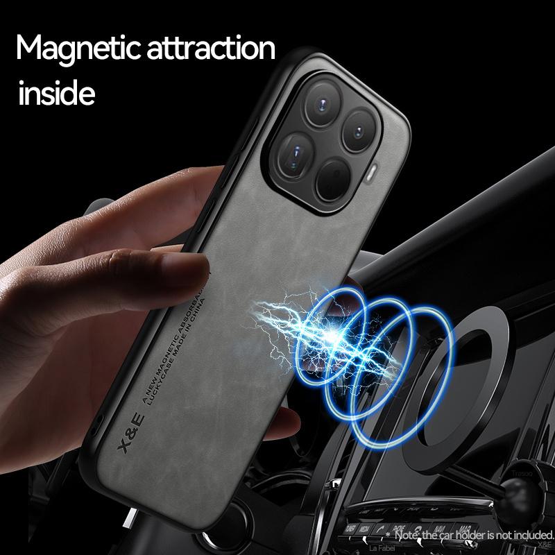 Custodia Magnetica in Pelle di Lusso Per Xiaomi 15T 14T 13T 12T 11T Pro Custodia Paraurti in TPU Silicone Posteriore Per Xiaomi 15 14 Ultra