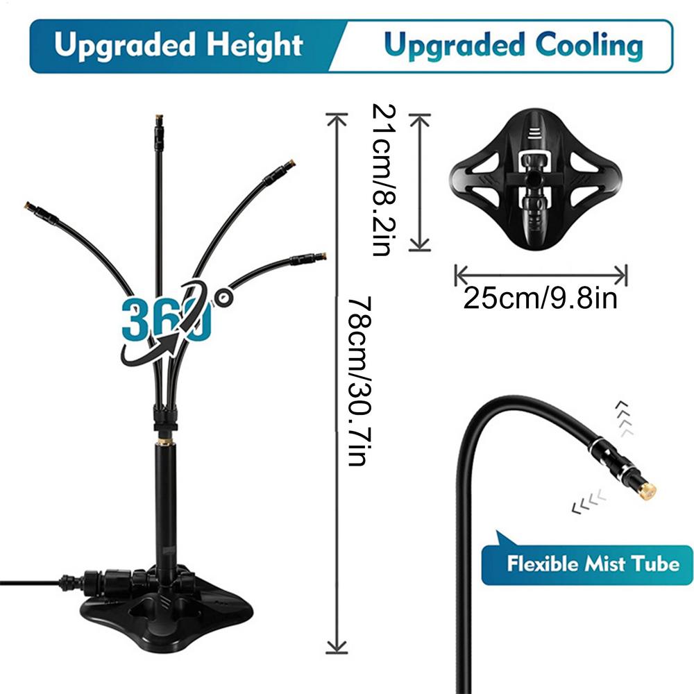 

Модернизированная система вертикального распыления для охлаждения, портативный микро-распылитель для охлаждения, садовый опрыскиватель для патио, шланг для вертикального распыления, крутые аксессуары чёрный